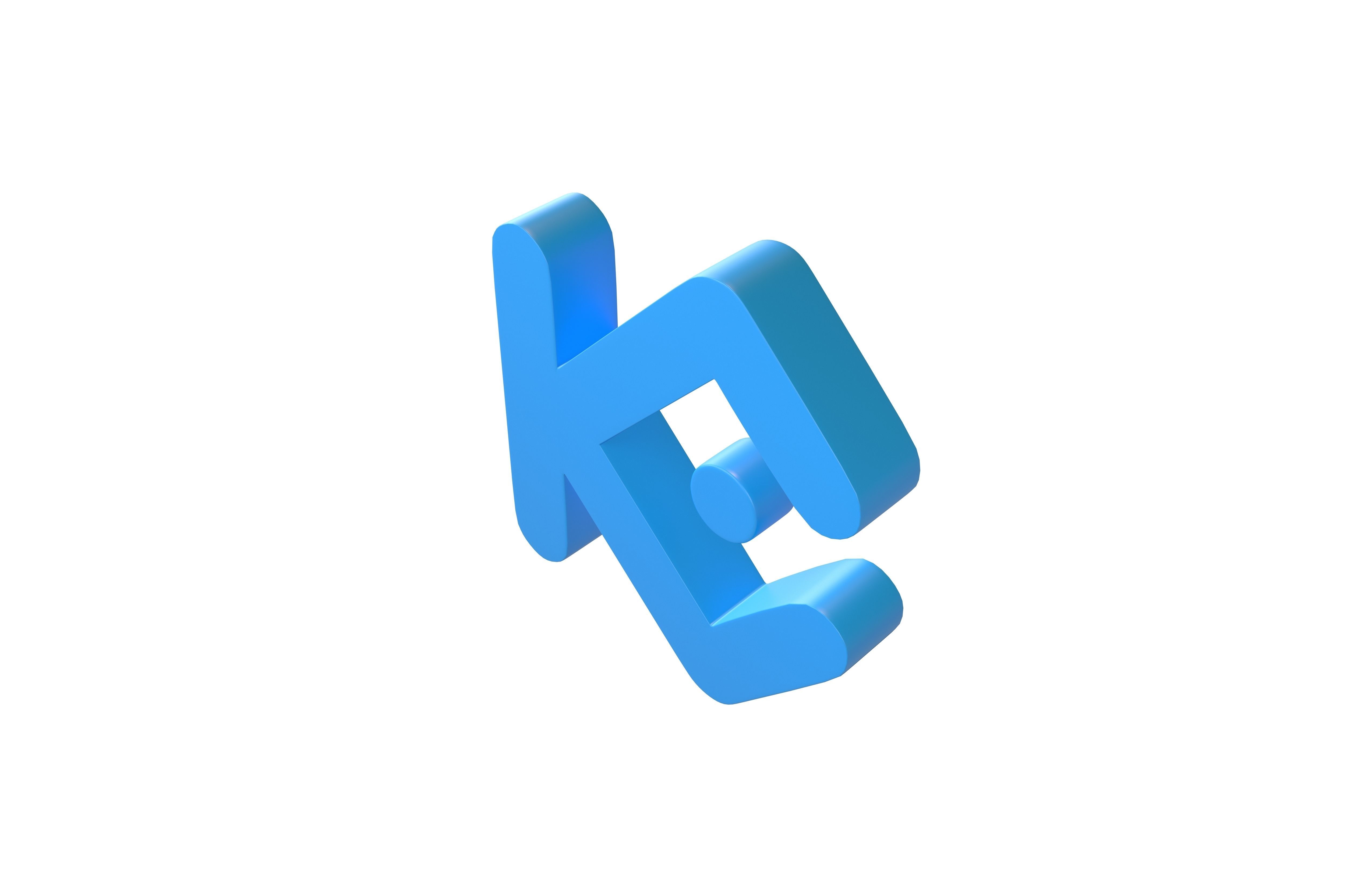 KuCoin Token Coin v2 002 Low-poly 3D model_2