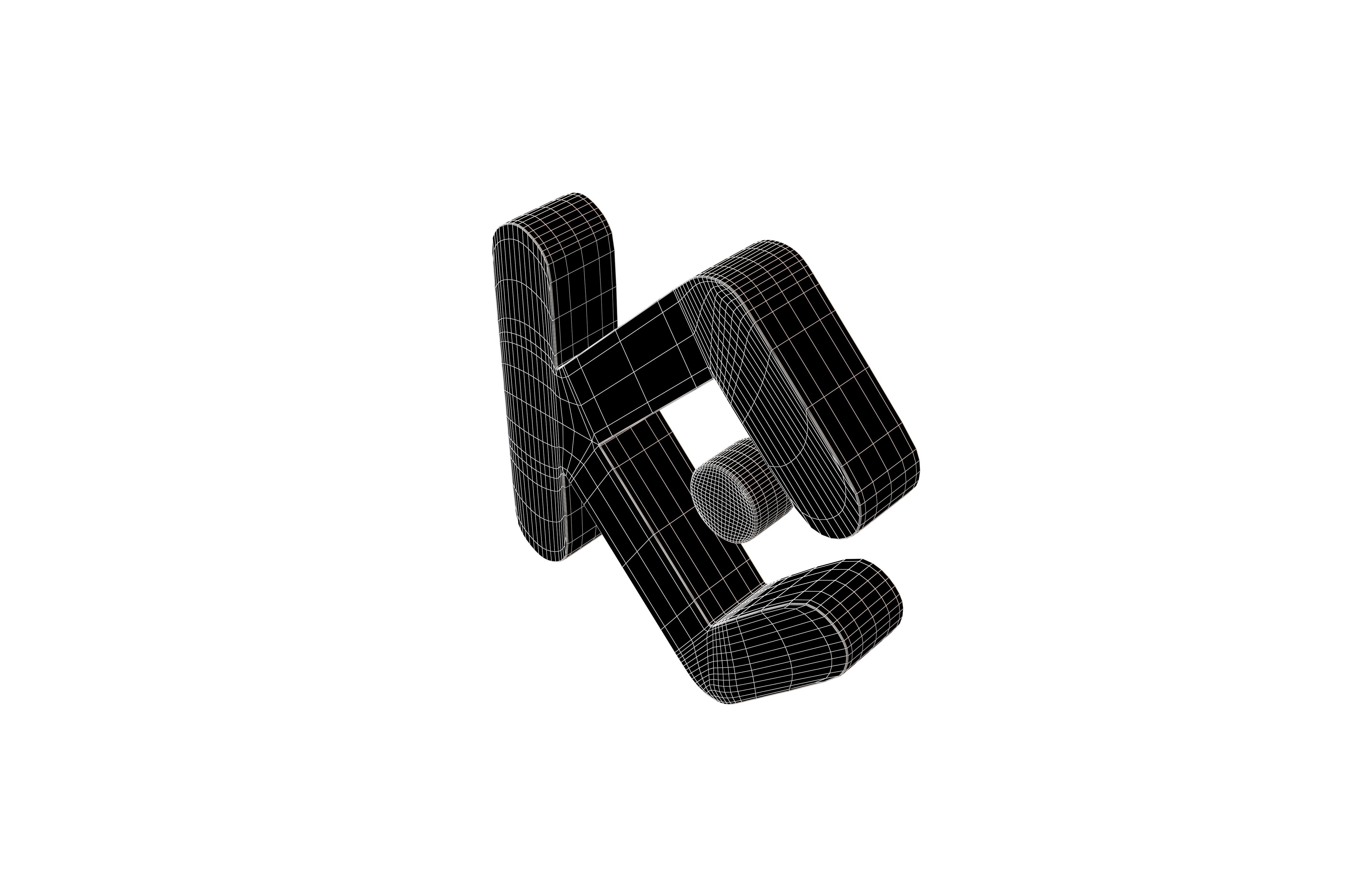 KuCoin Token Coin v2 002 Low-poly 3D model_6