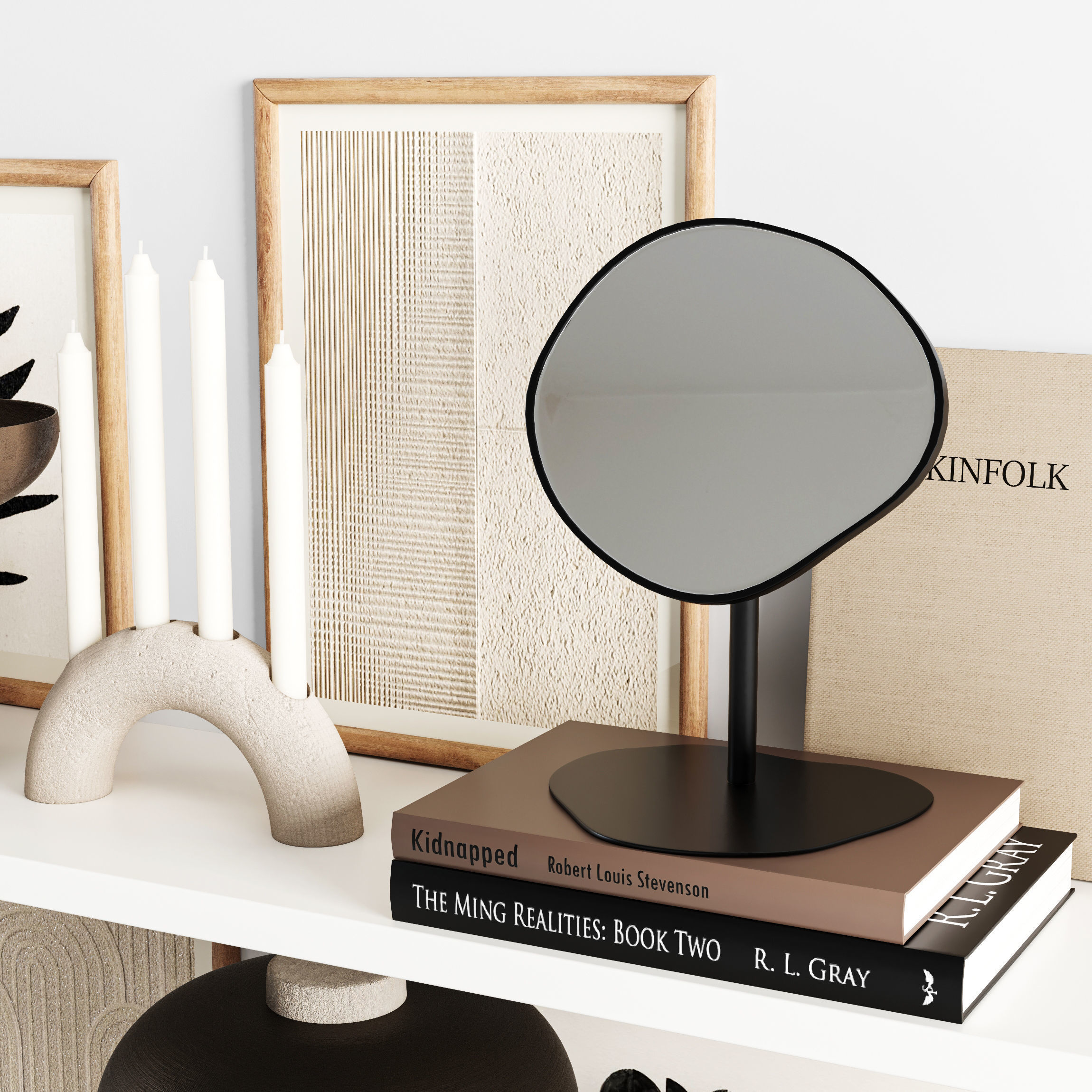 Decorative set shelf 3D model_3