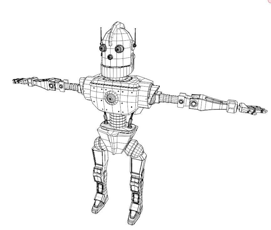 Game ready robot star wars Low-poly 3D model_4