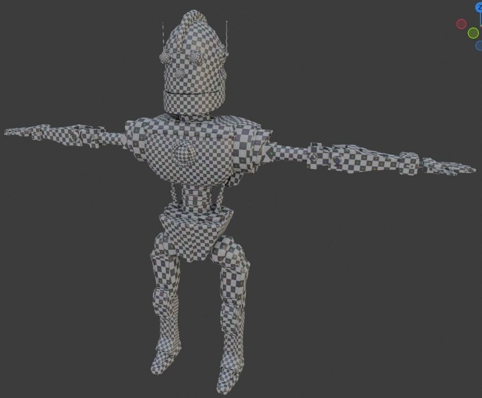 Game ready robot star wars Low-poly 3D model_3