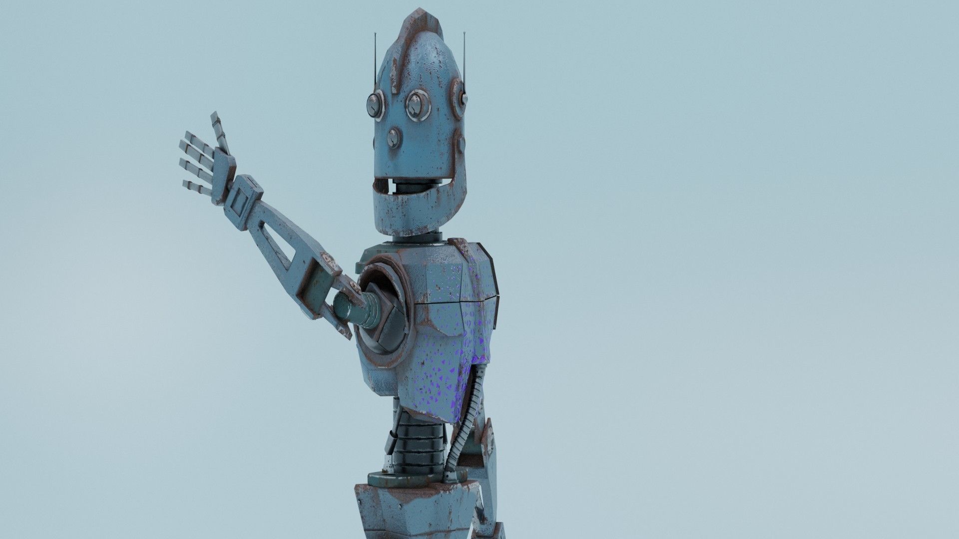 Game ready robot star wars Low-poly 3D model_6