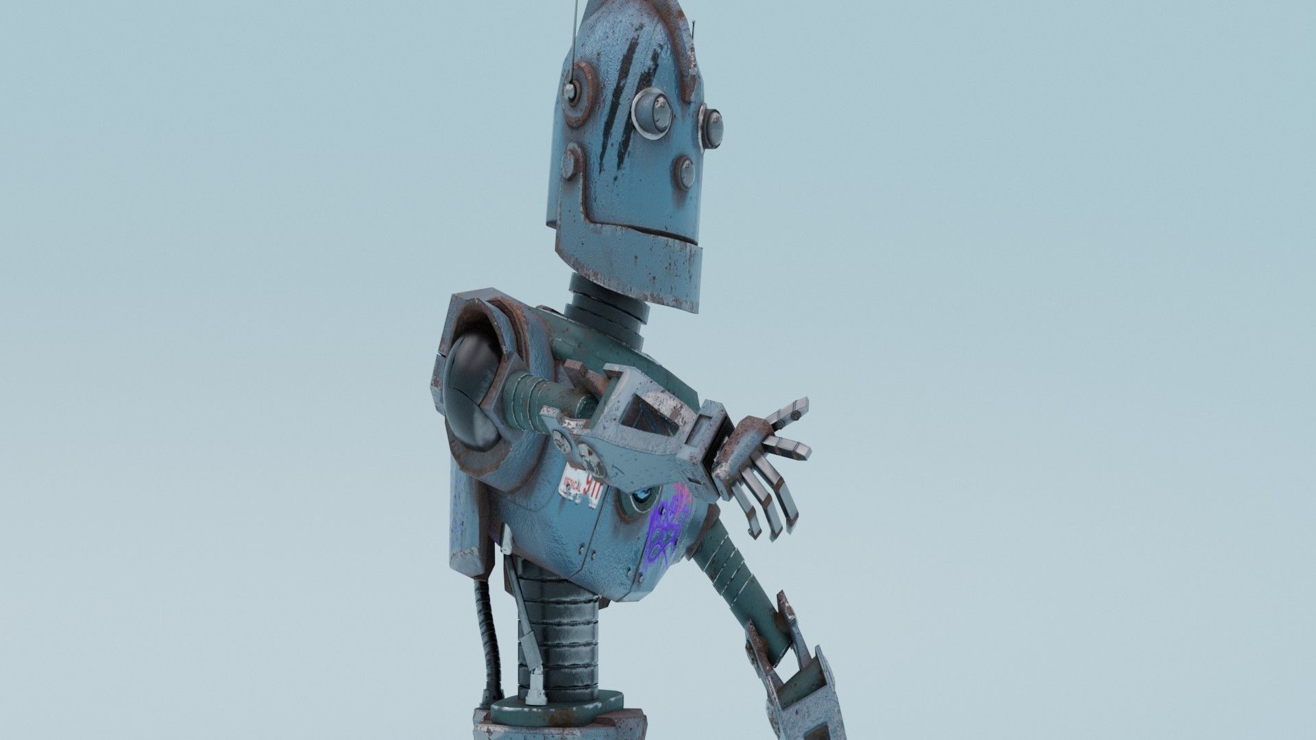 Game ready robot star wars Low-poly 3D model_5