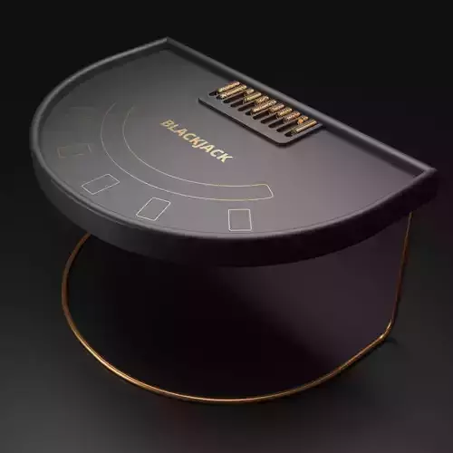 Blackjack table PBR Low-poly 3D model Low-poly 3D model