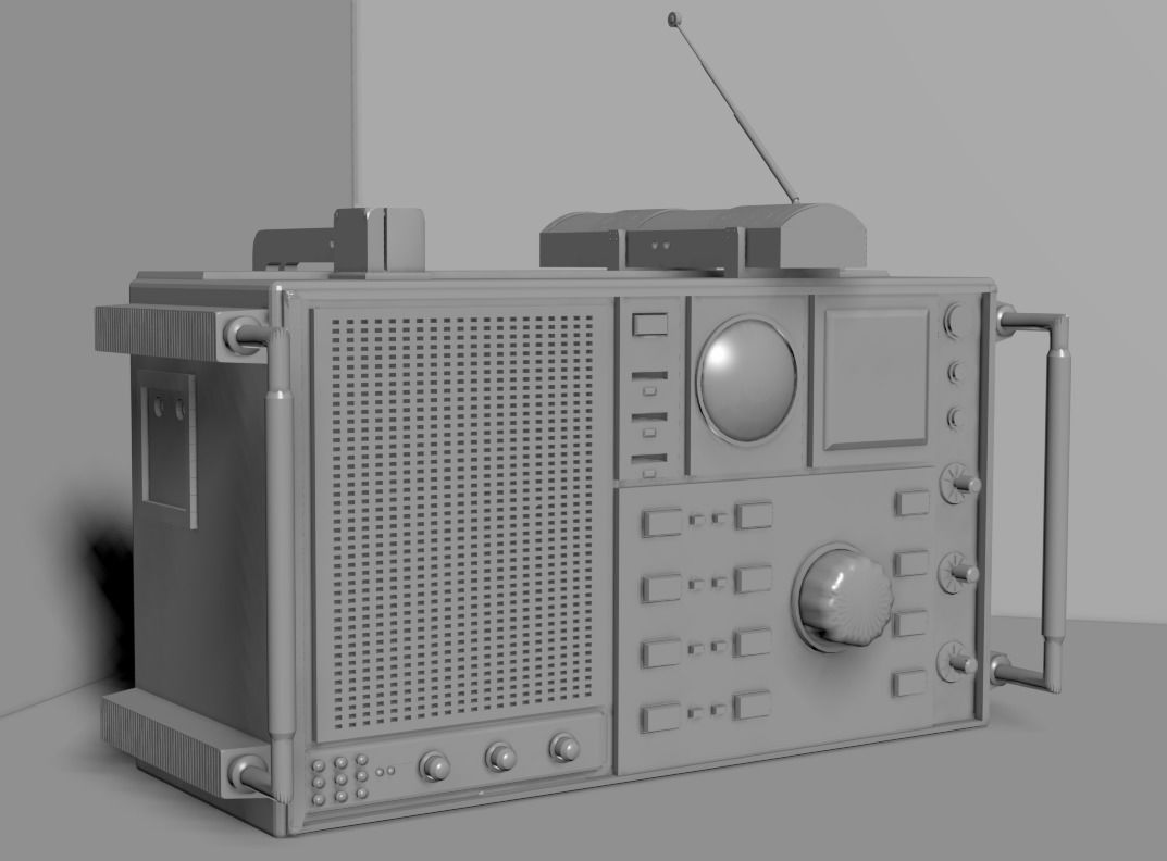 The old radio Free 3D print model_2