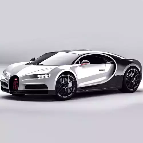 Bugatti Chiron Sport 2021 White Premium  3D model