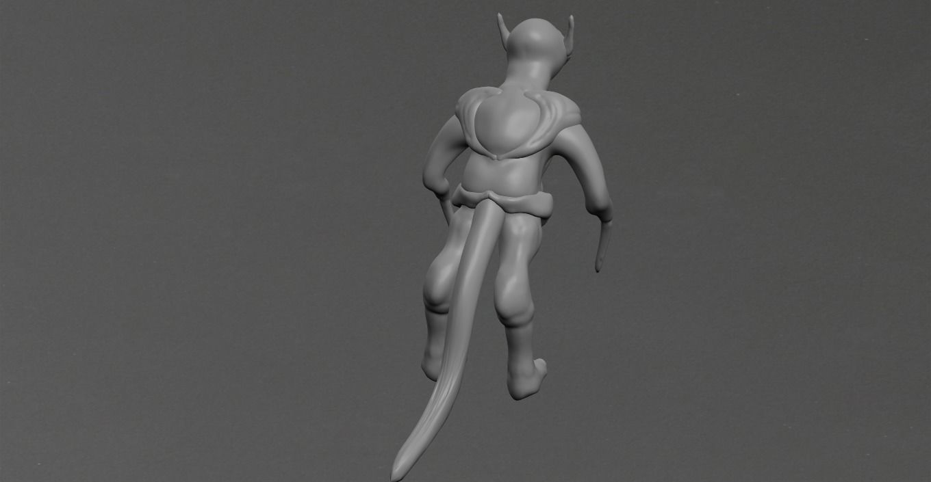 Goblin cat Low-poly 3D model_19