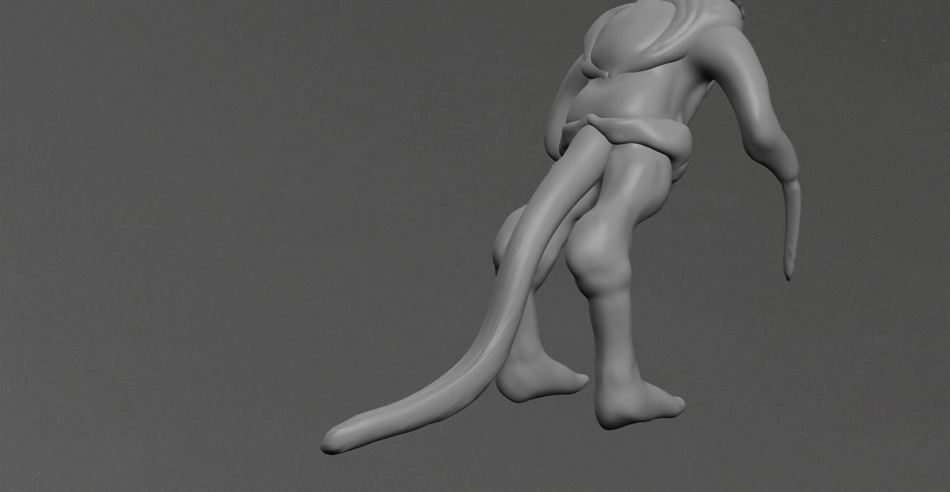 Goblin cat Low-poly 3D model_8