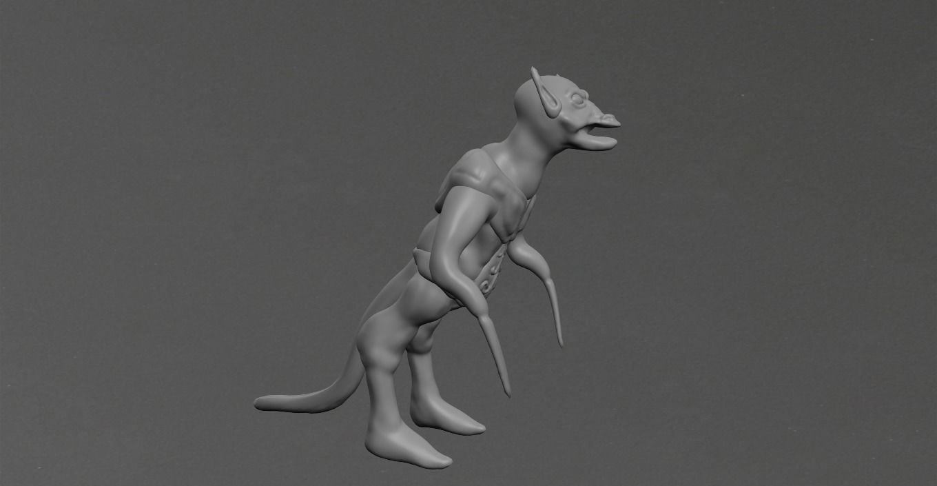Goblin cat Low-poly 3D model_14
