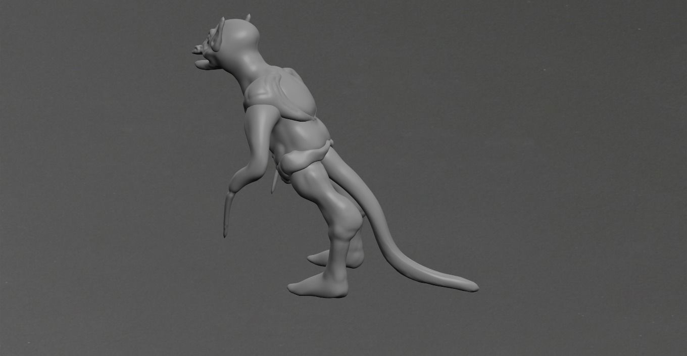 Goblin cat Low-poly 3D model_5