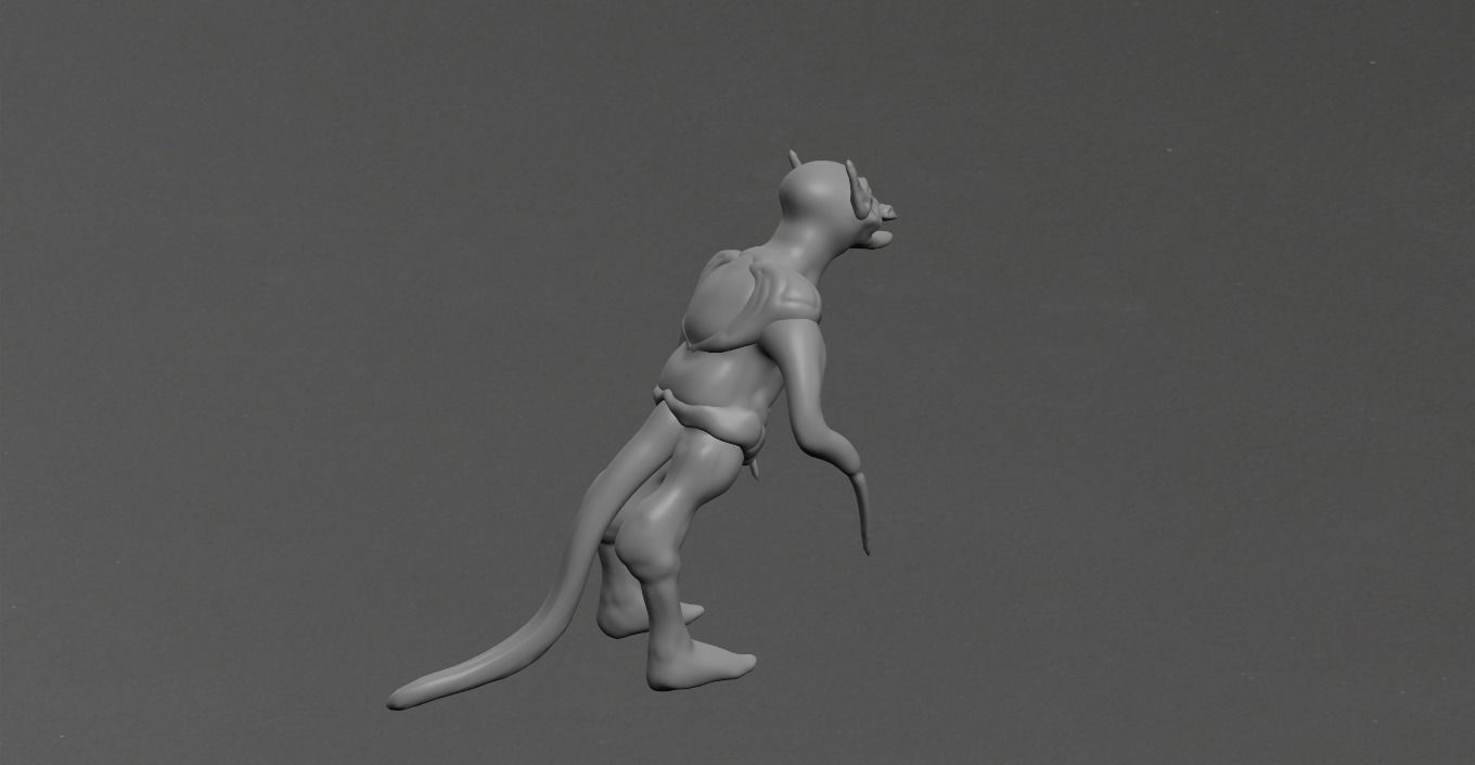 Goblin cat Low-poly 3D model_17