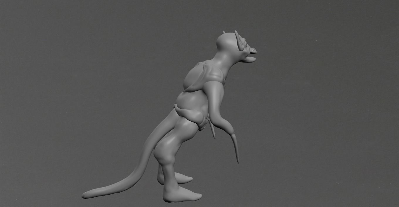 Goblin cat Low-poly 3D model_16