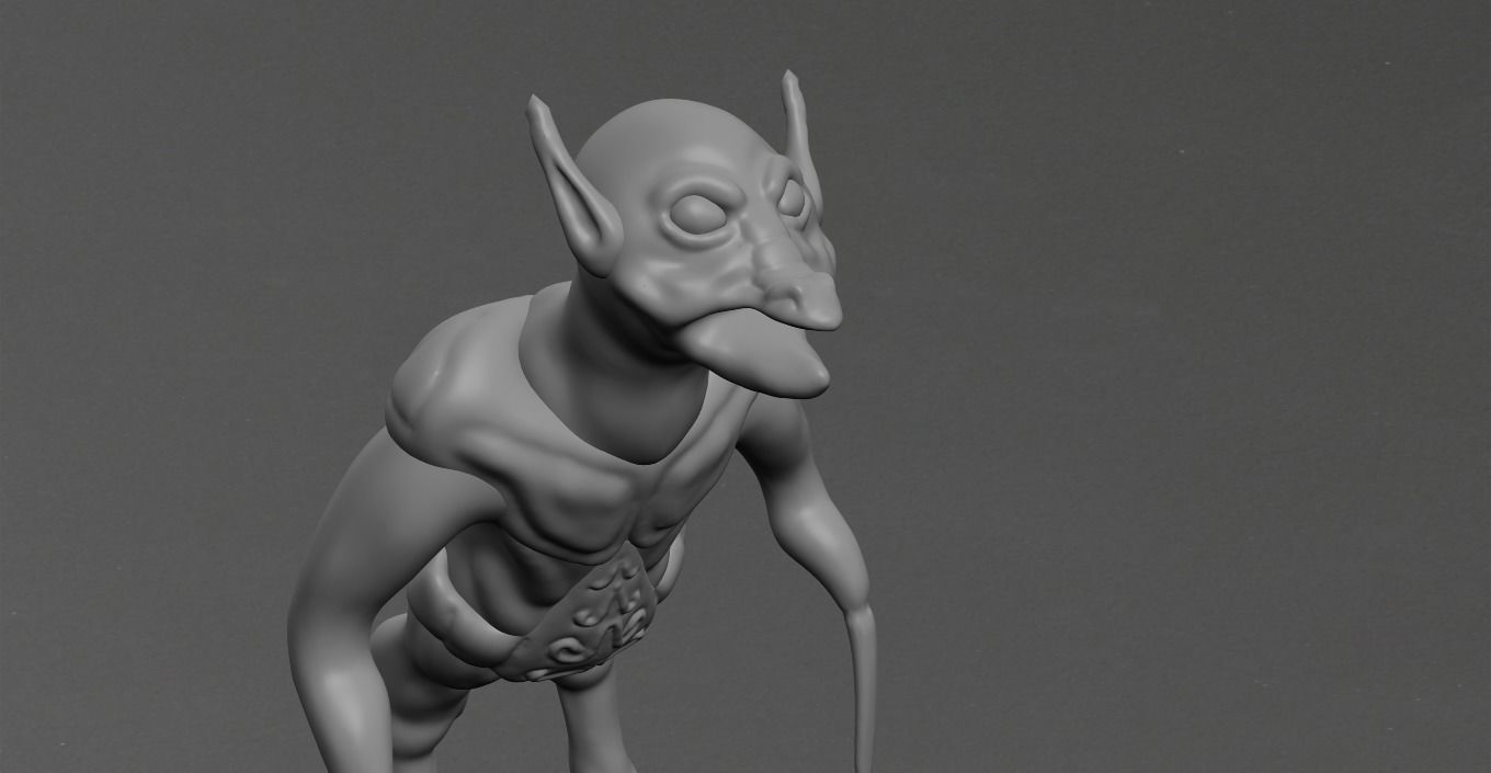 Goblin cat Low-poly 3D model_13