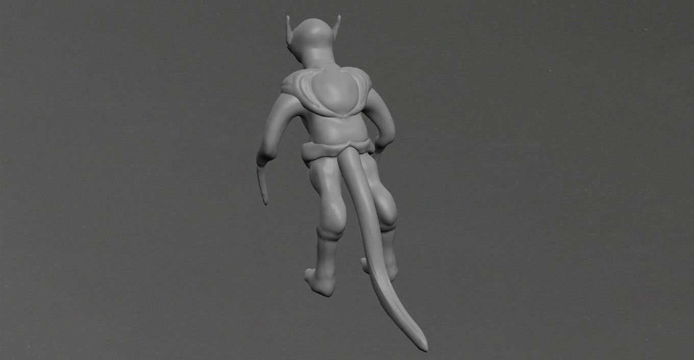 Goblin cat Low-poly 3D model_2