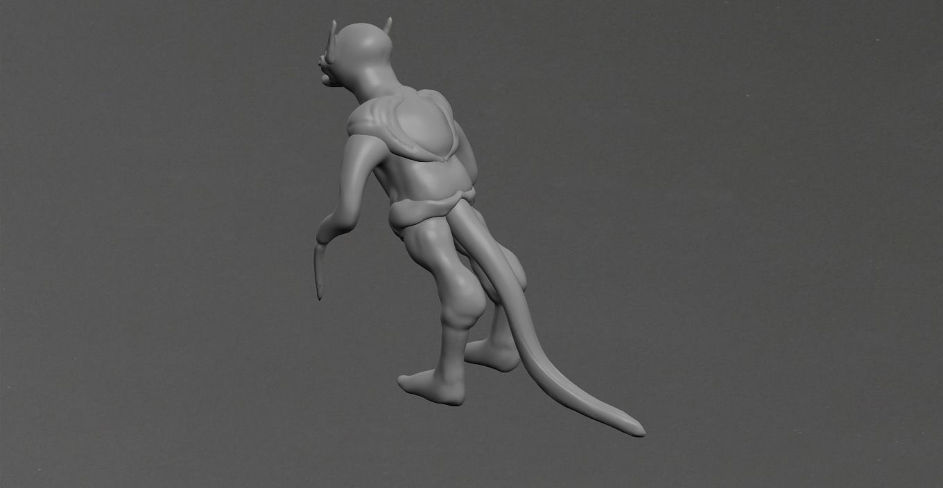 Goblin cat Low-poly 3D model_4