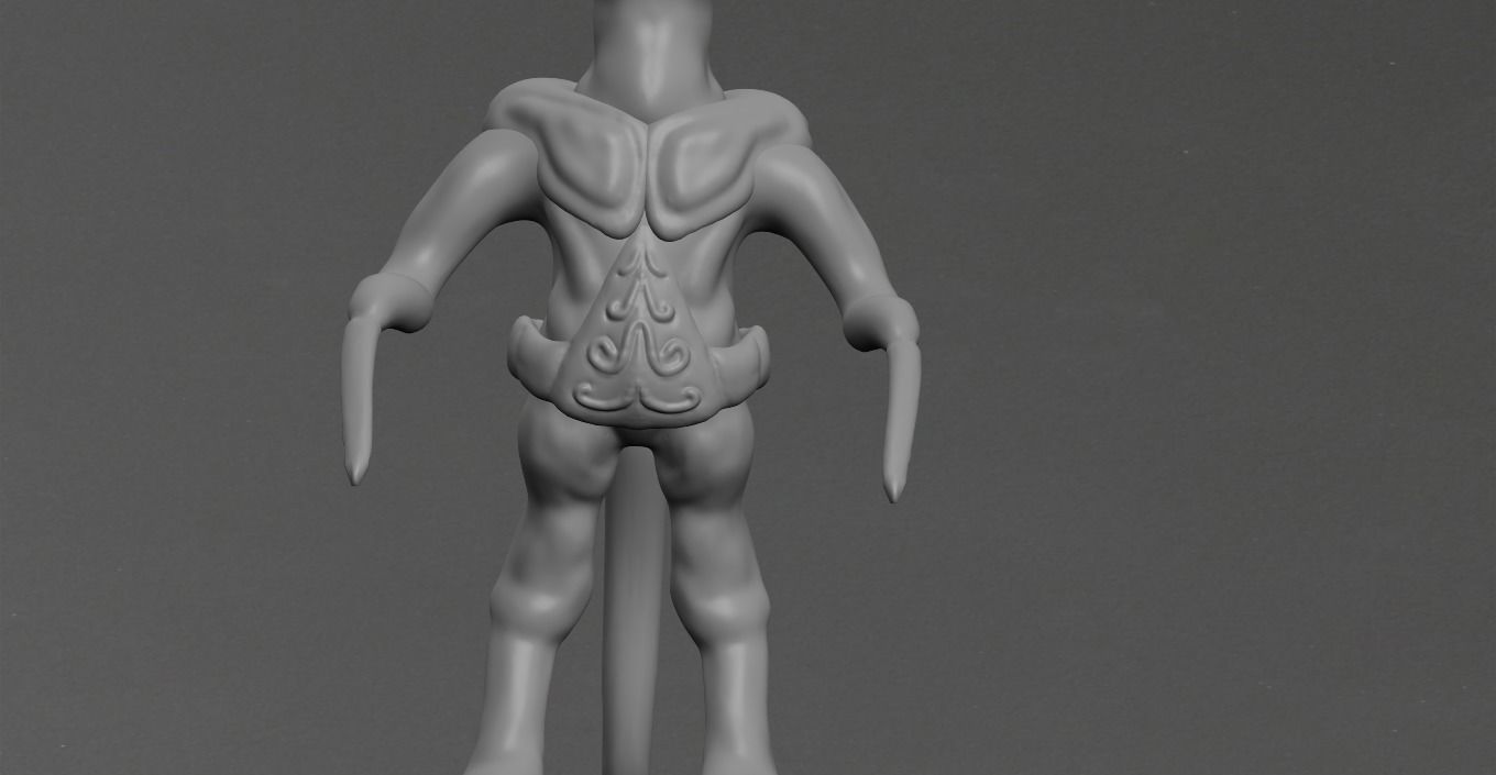 Goblin cat Low-poly 3D model_9