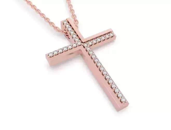 Luxury  Cross pendant ready for printing Stl format  3D print model