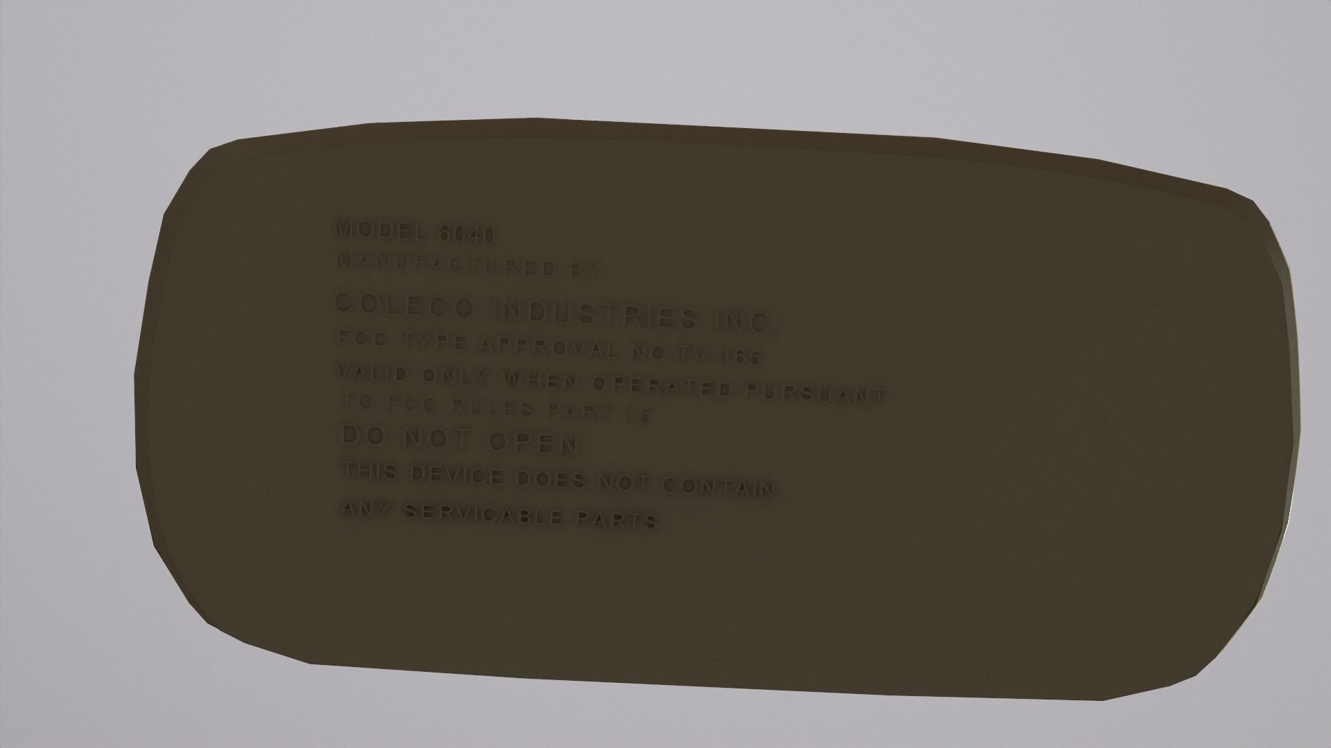 Coleco Telstar Low-poly 3D model_5