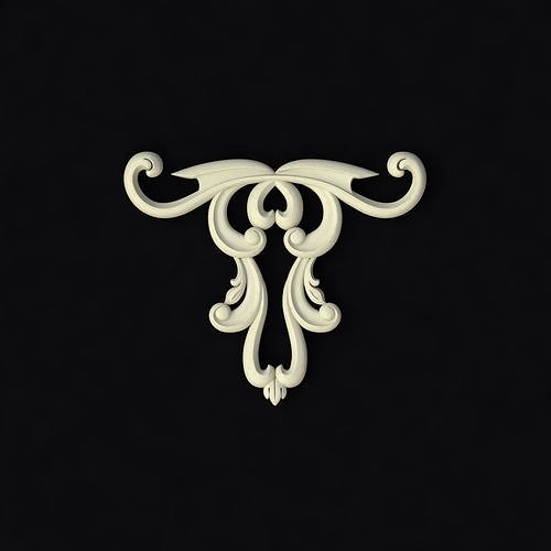 dekor ornate letter t 3D model