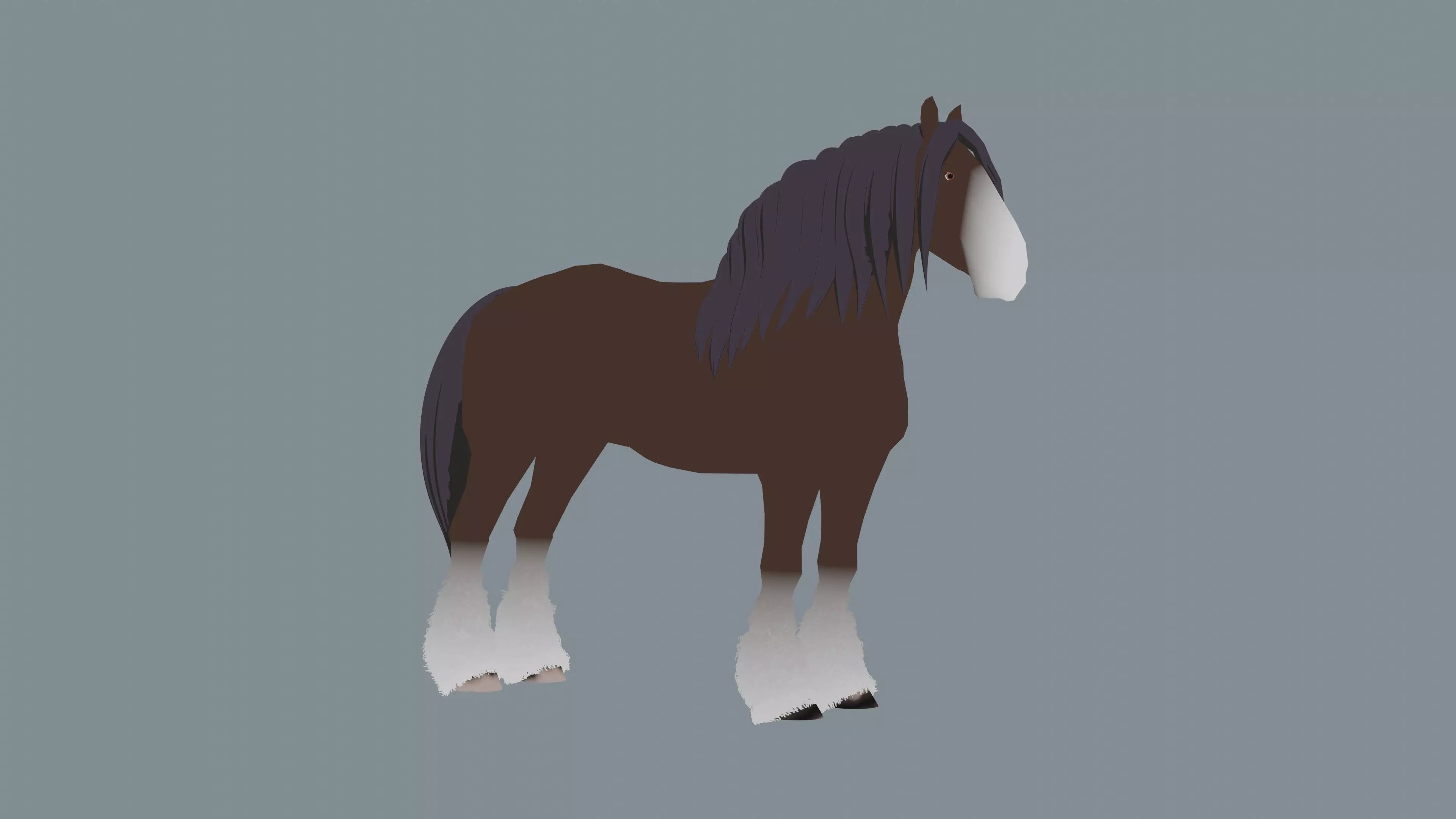 draft horse 3D model_0