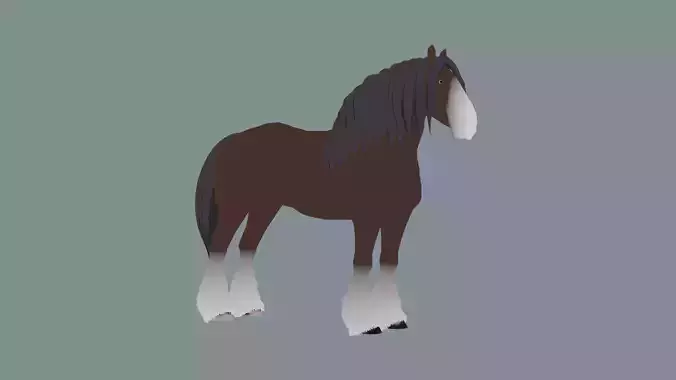 draft horse 3D model