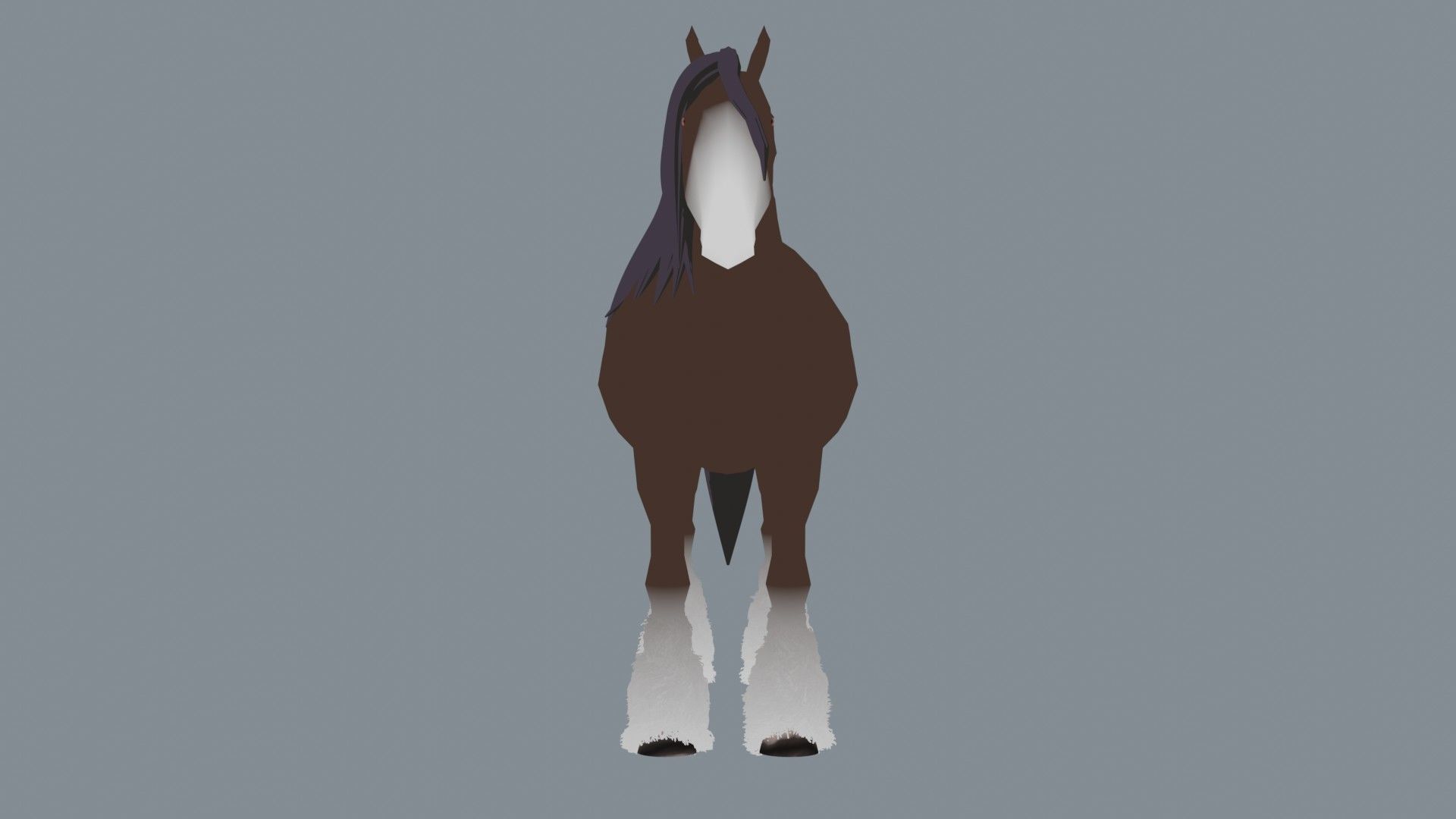 draft horse 3D model_3