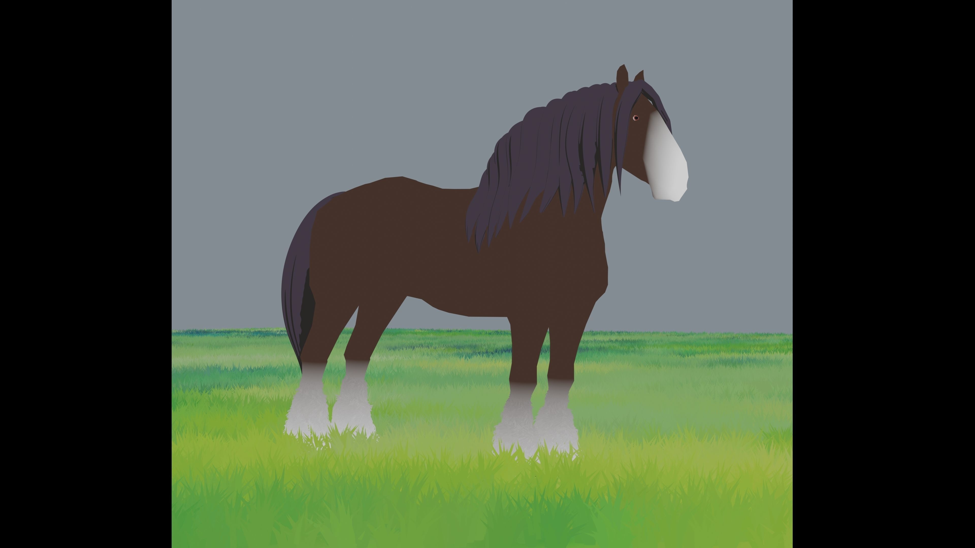 draft horse 3D model_7