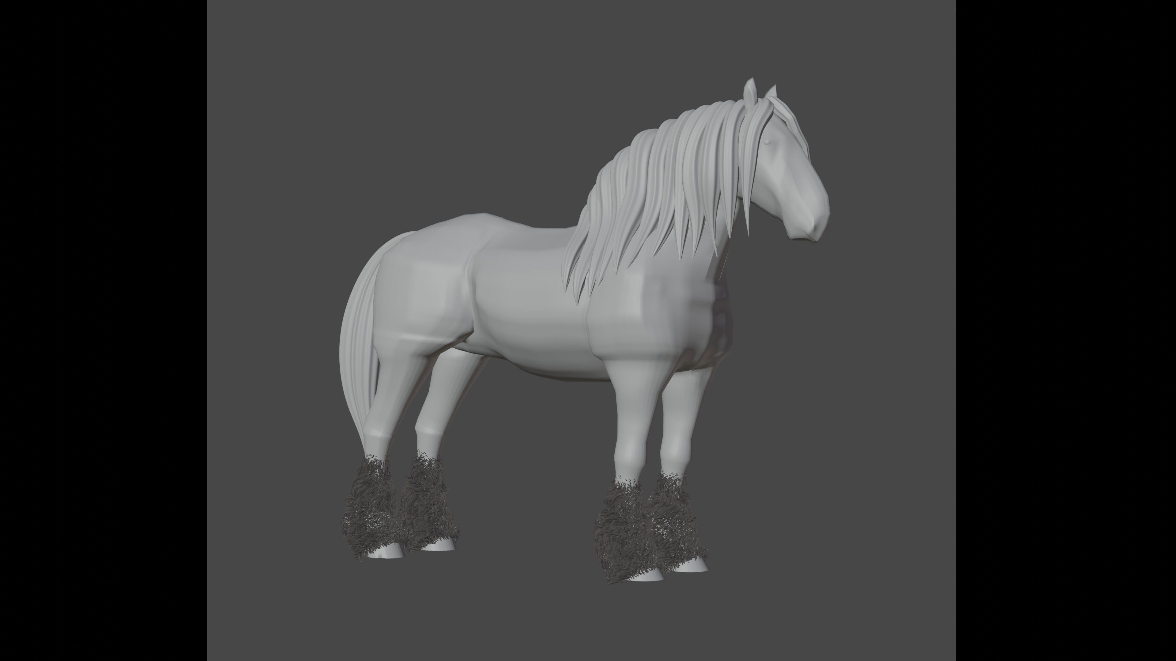 draft horse 3D model_6