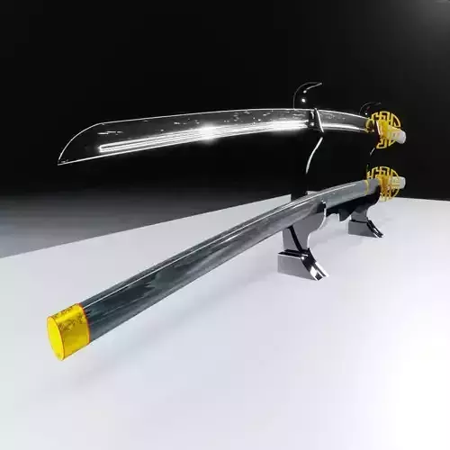 Weapon Katana Sword Blade 3D-model