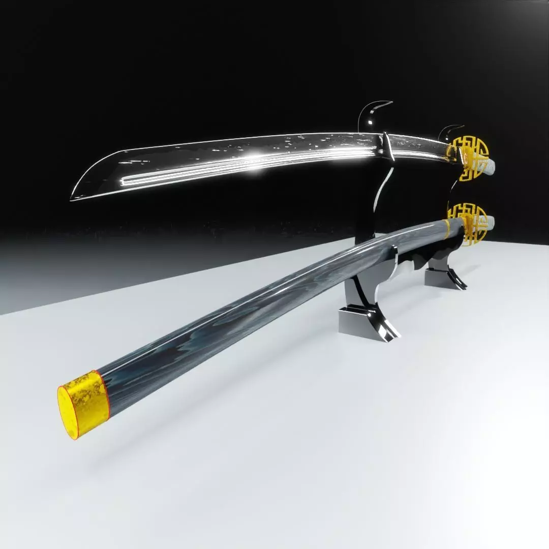Weapon Katana Sword Blade 3D-model Free 3D model