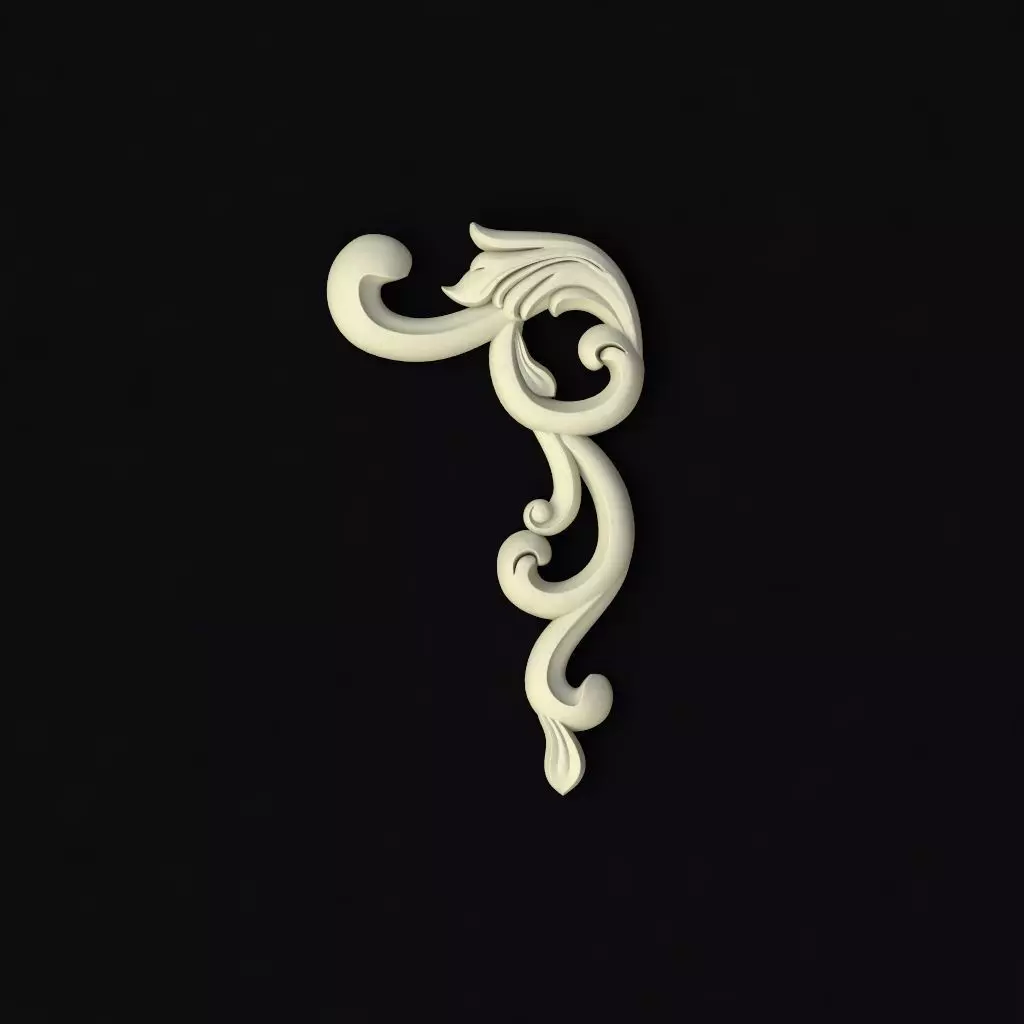 dekor letter f 3D model_0