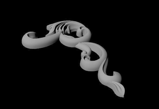 dekor letter f 3D model_1