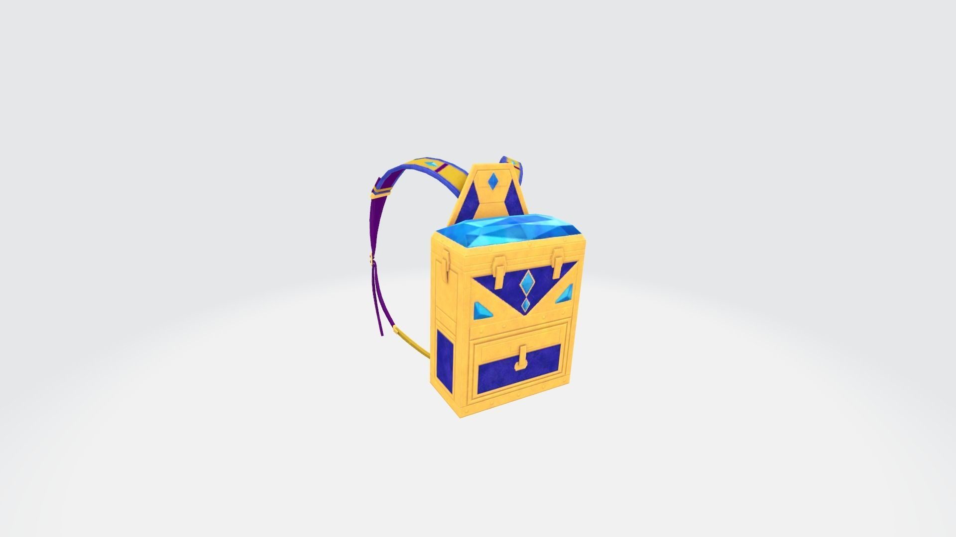 Bag 3x Crystal Casket Backpack 3D model_6