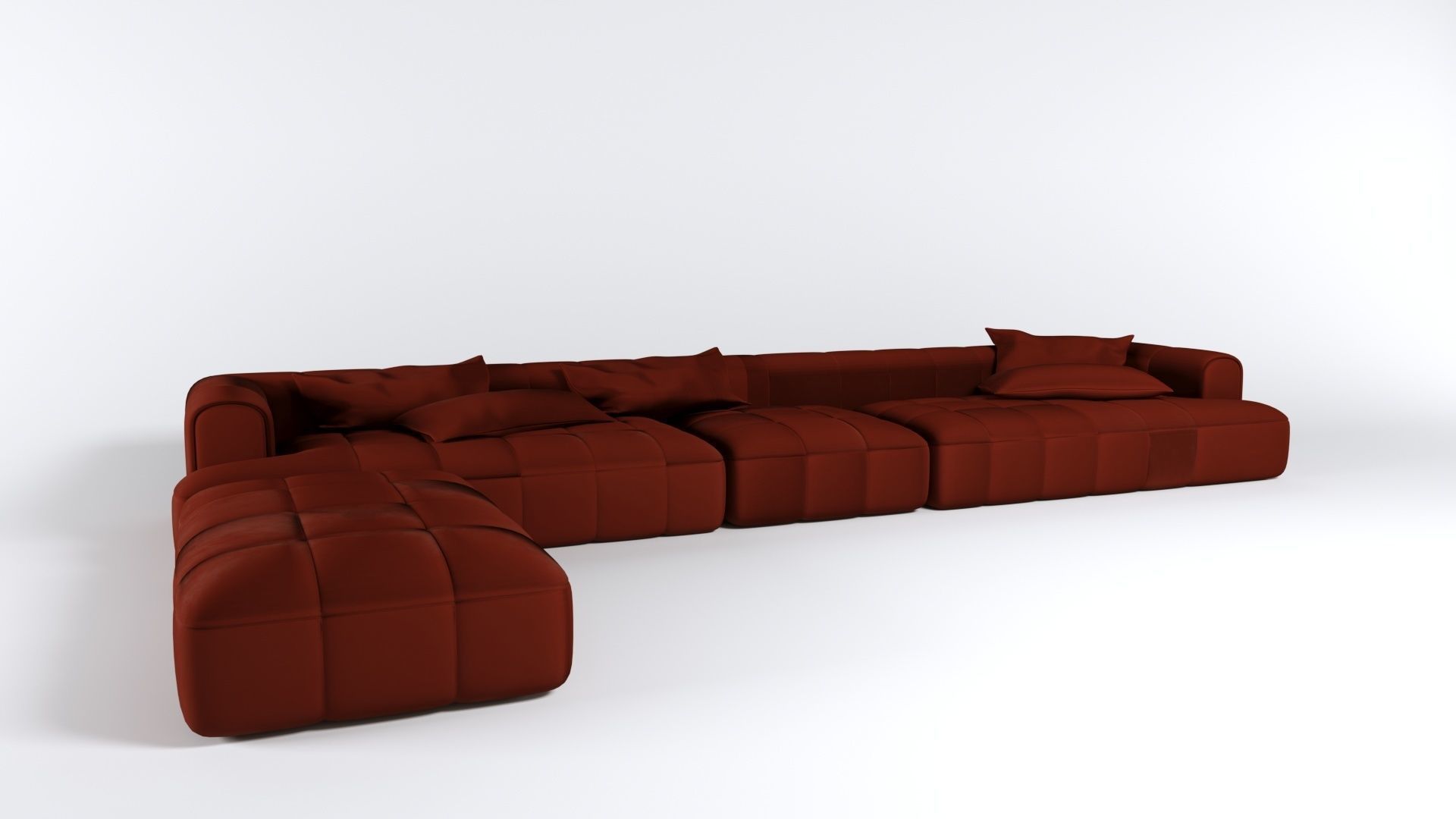Realistic modern sofa 01 3D print Low-poly 3D model_1