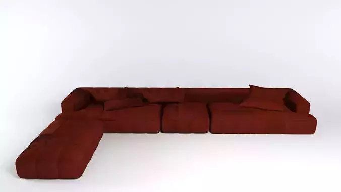 Realistic modern sofa 01 3D print
