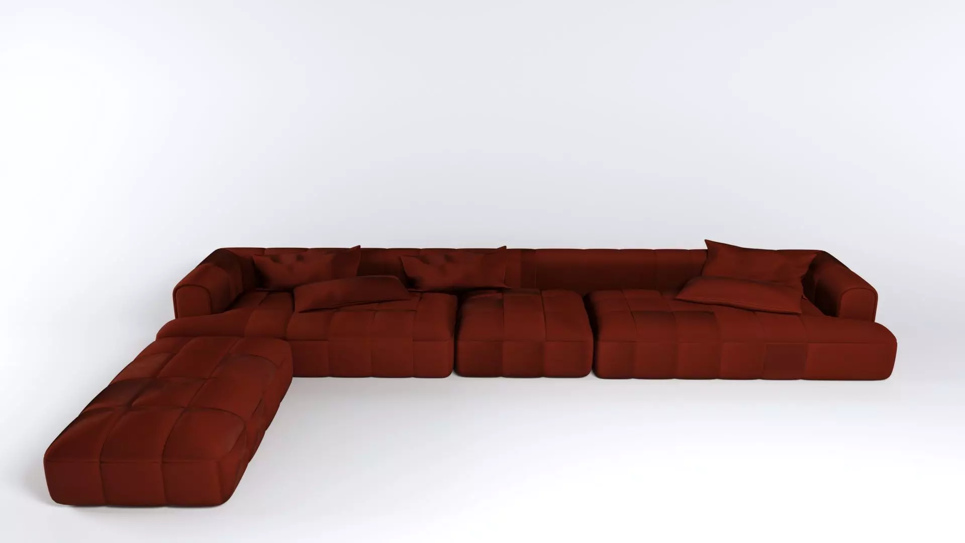 Realistic modern sofa 01 3D print Low-poly 3D model_0