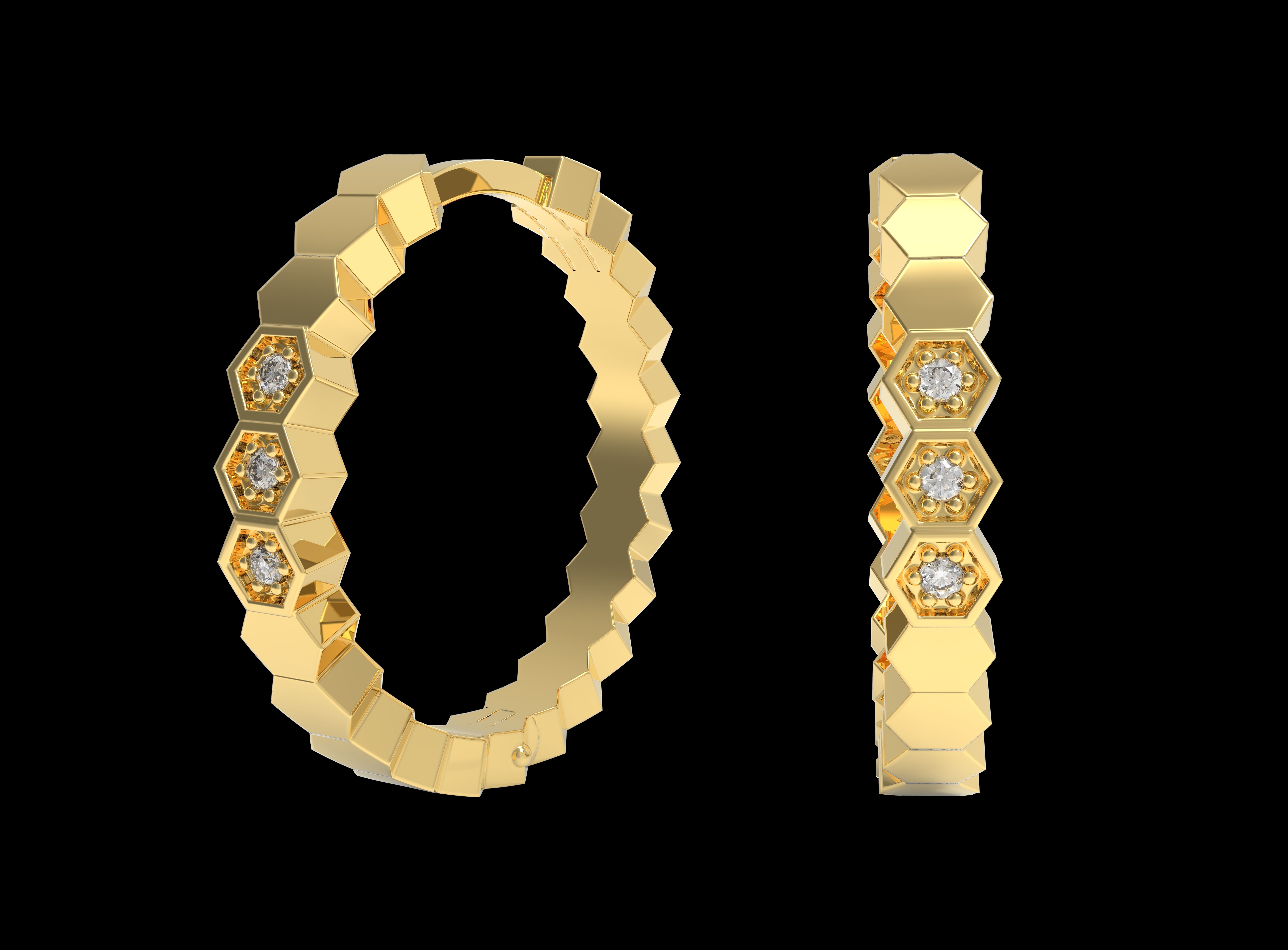  Fashion  Earrings  Chaumet  Bee My Love 3D print model_2