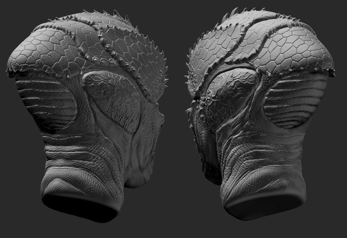 ENEMY MINE DRAC custom head 3D print model_4