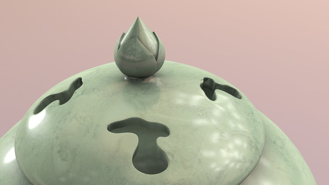 Ceramic censer 3D model_3
