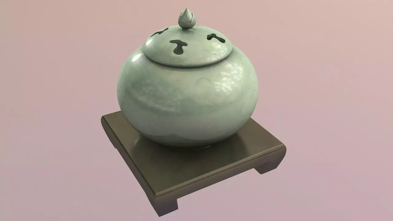 Ceramic censer 3D model_0