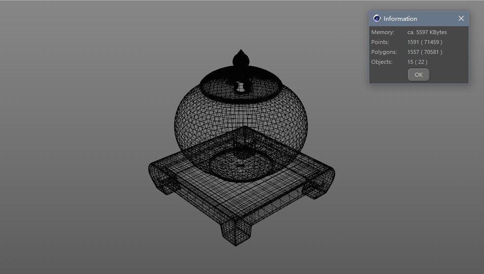 Ceramic censer 3D model_4