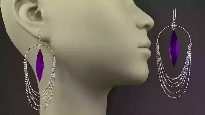 earrings pair of on mannequin