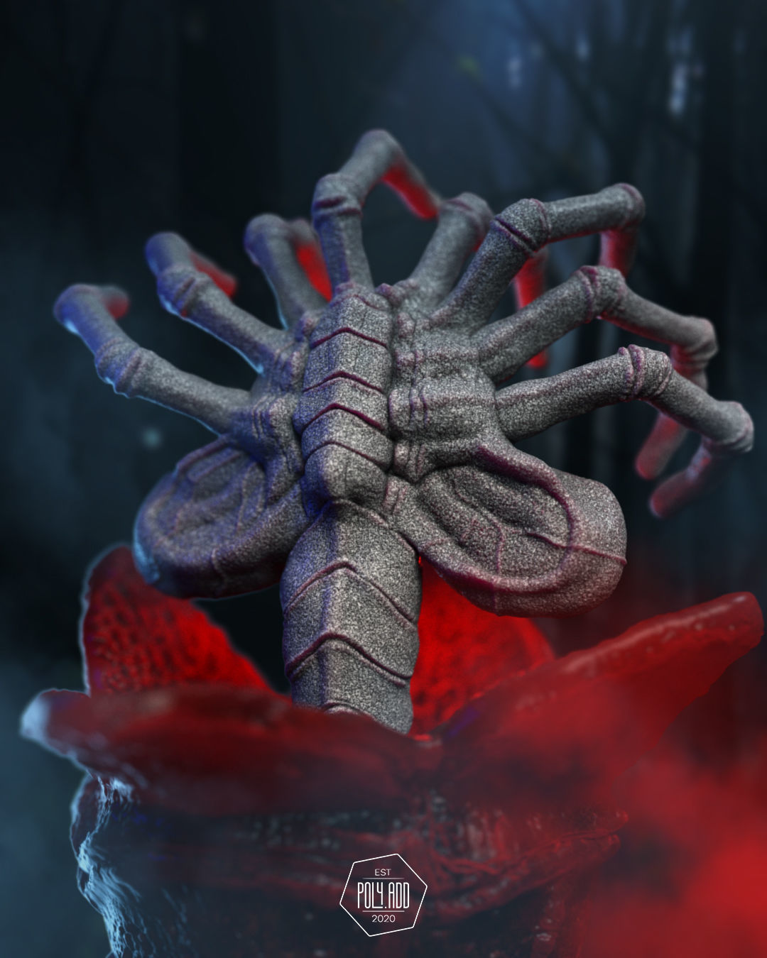 Alien Facehugger in Egg 3D model 3D printable CGTrader
