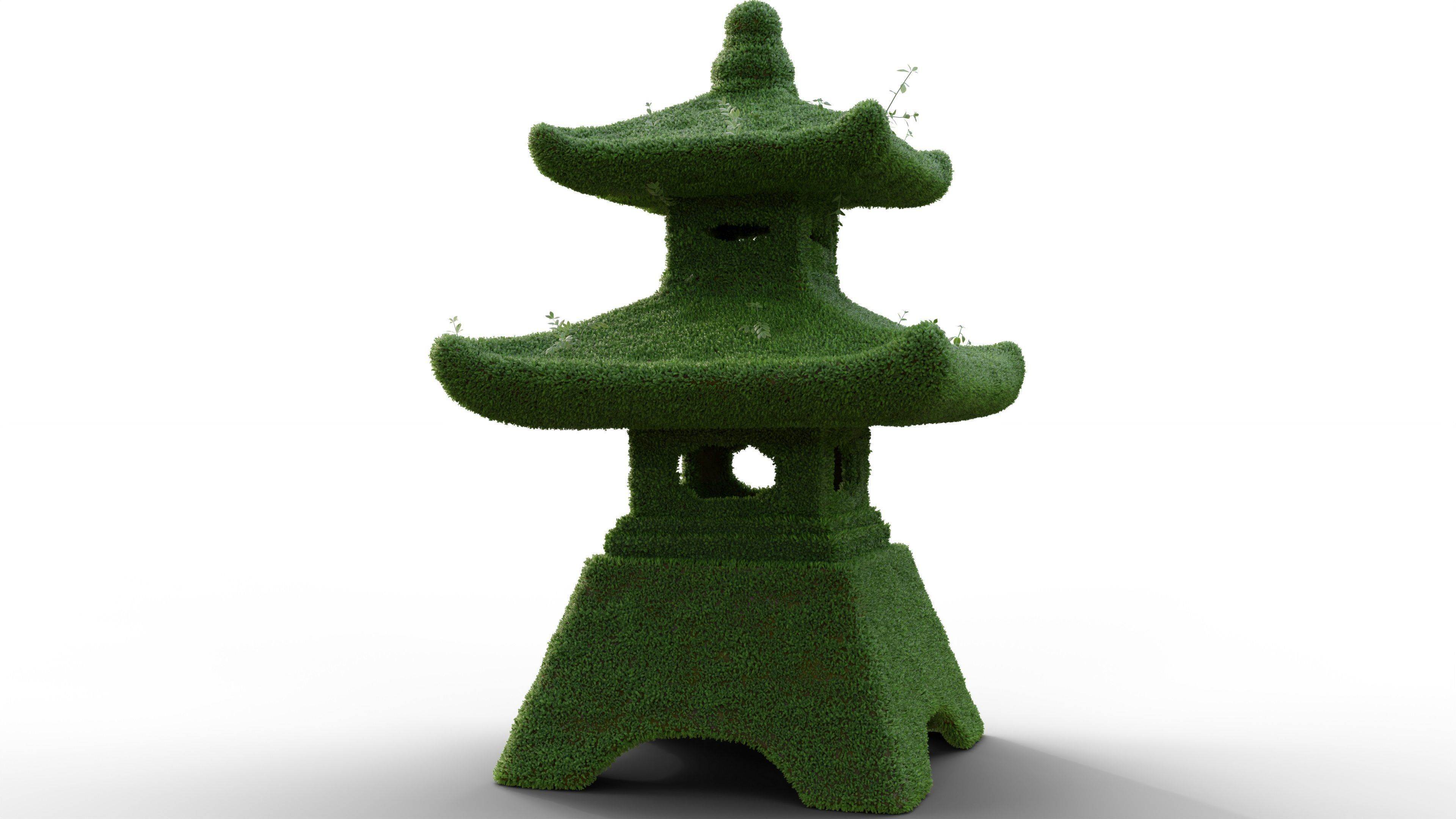 Japanese Toro Lantern 3D model_2