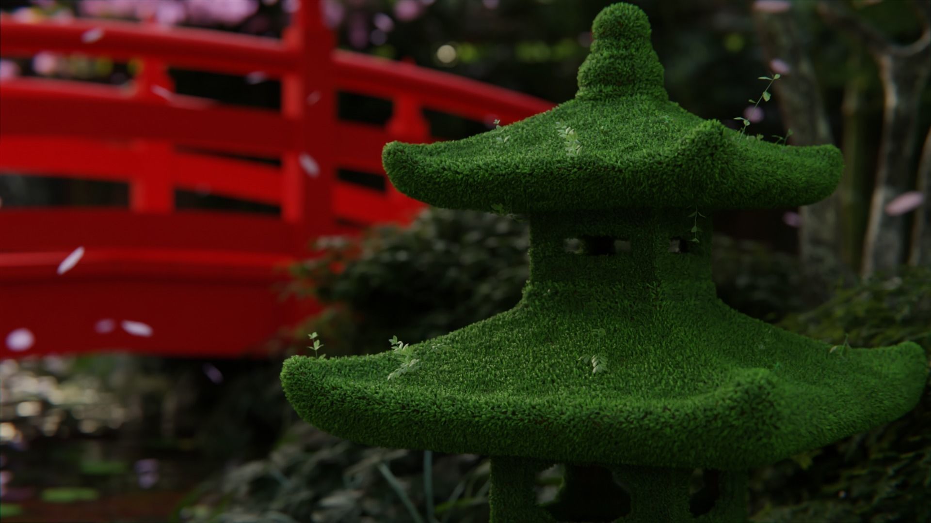Japanese Toro Lantern 3D model_1