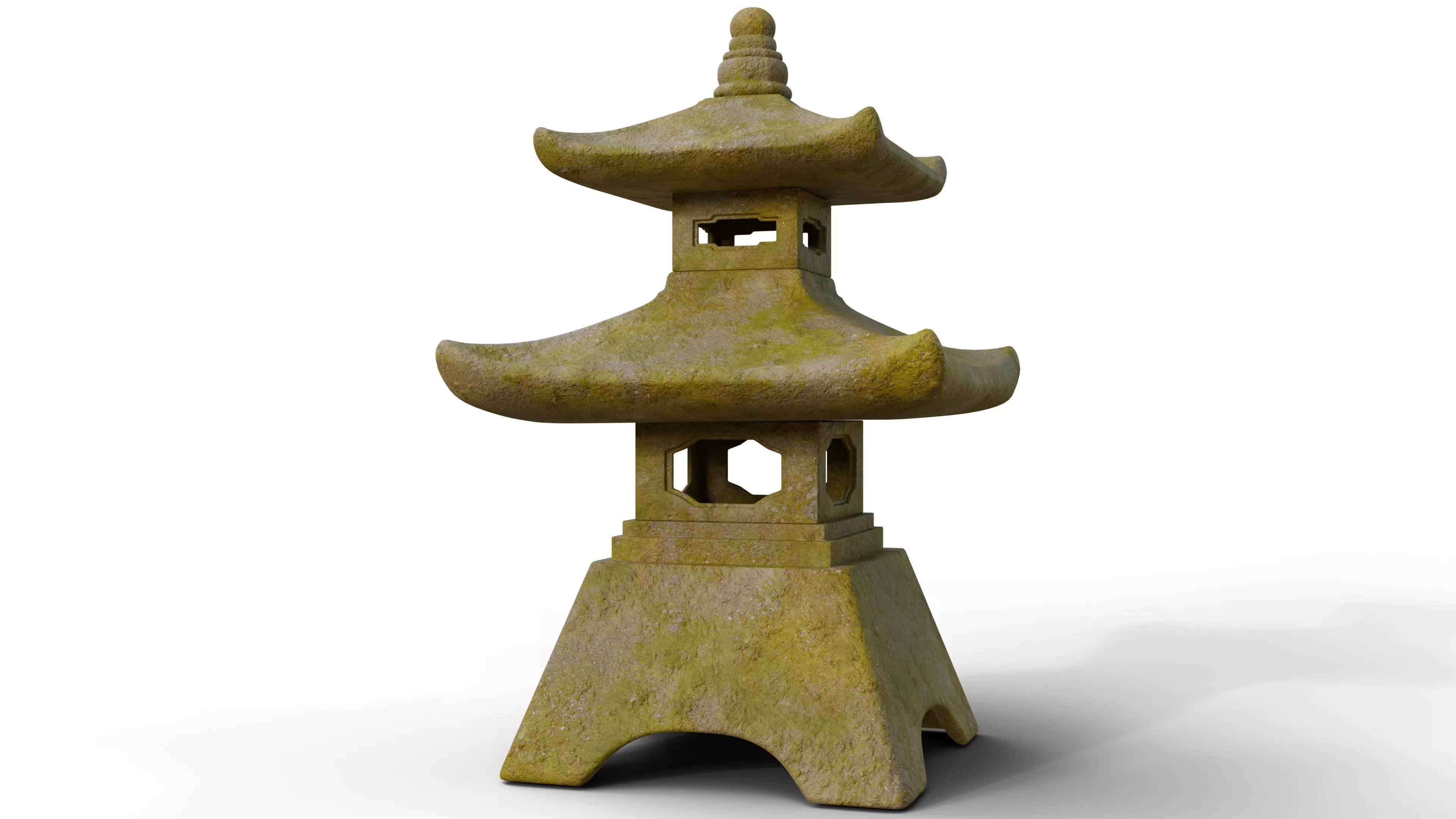 Japanese Toro Lantern 3D model_0