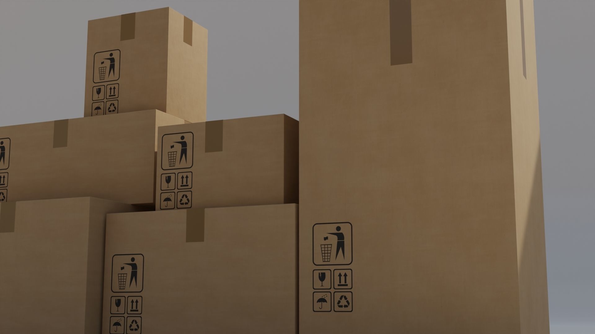 Card Boards Low Poly 3D model Free low-poly 3D model_3