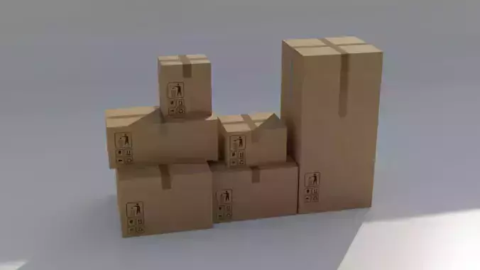 Card Boards Low Poly 3D model