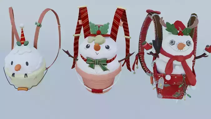 Bag 3x Snowwoman Backpack