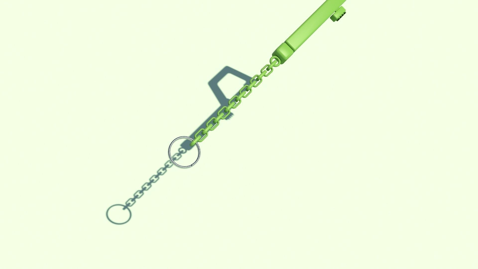 hook trigger keychain 3D print model_32